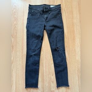 Rag and Bone Women's Black Distressed Skinny Jeans Size 26